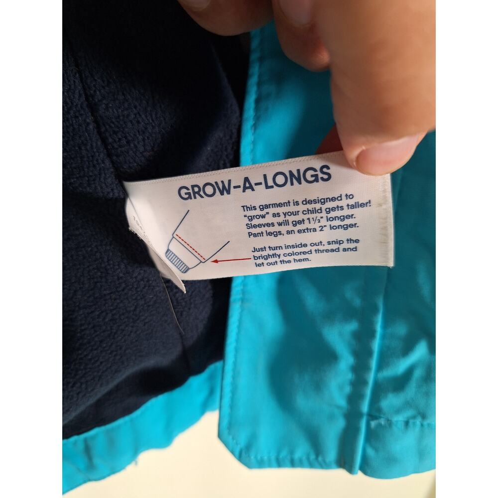 Land's End Youth Winter Insulated Jacket Blue/Turquoise Large - Picture 11 of 13